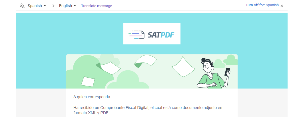 ¿Qué comprende la personalización básica de mi correo en SATPDF?